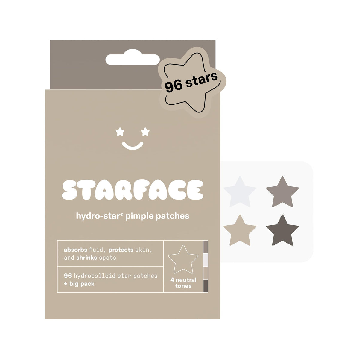 Starface HydroStar Pink Hydrocolloid Star-Shaped Pimple Patch Refill, 36 ct
