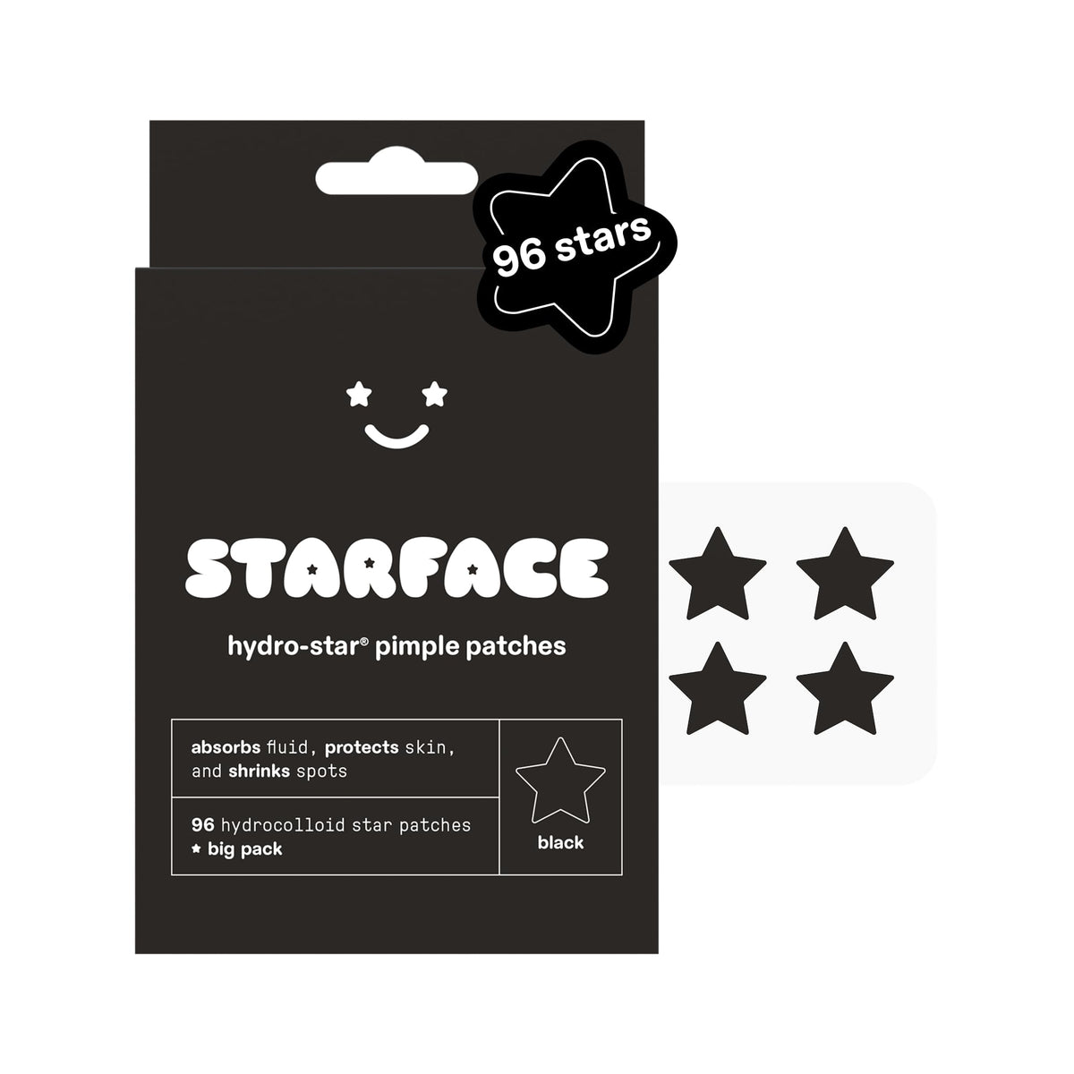 Starface HydroStar Pink Hydrocolloid Star-Shaped Pimple Patch Refill, 36 ct