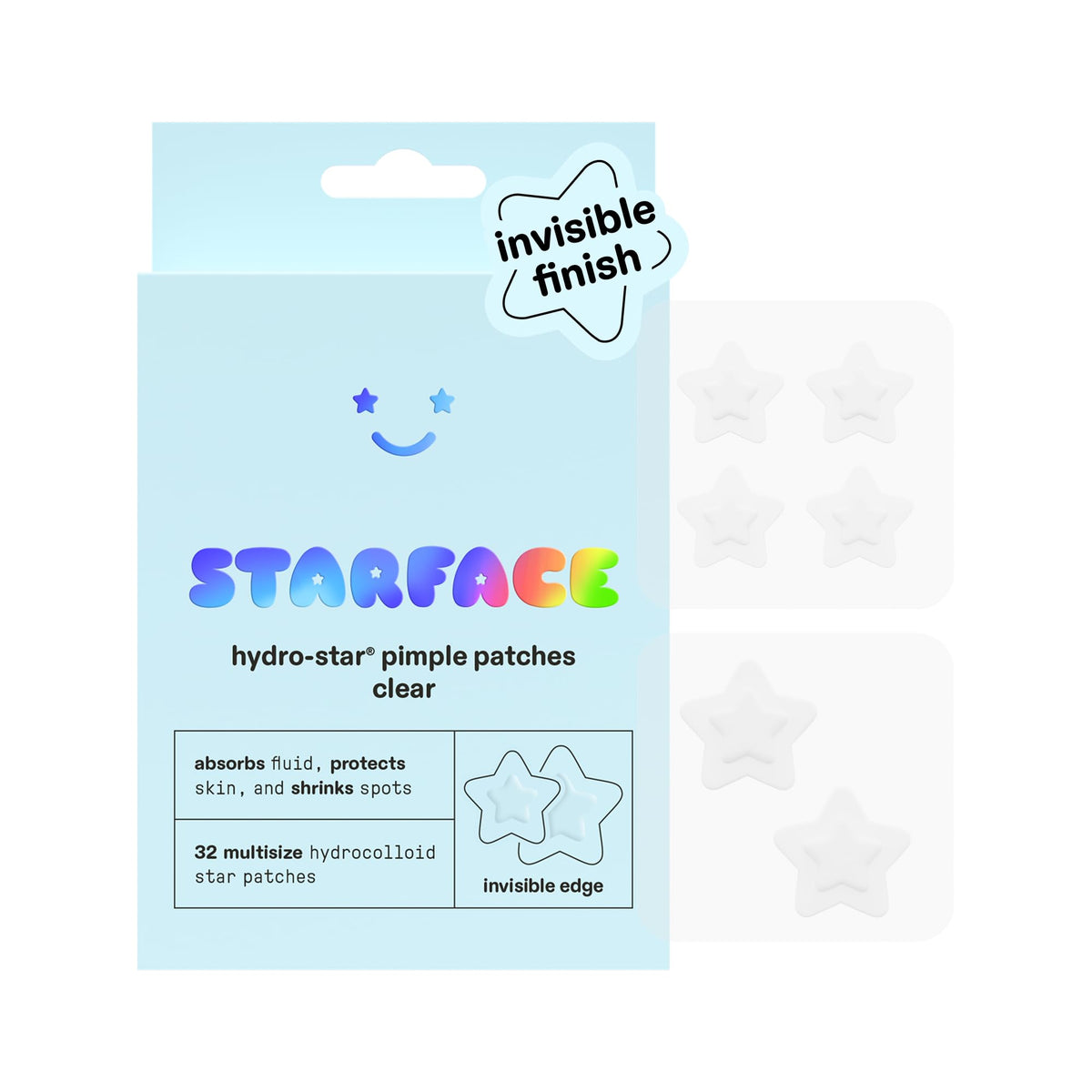 Starface HydroStar Pink Hydrocolloid Star-Shaped Pimple Patch Refill, 36 ct