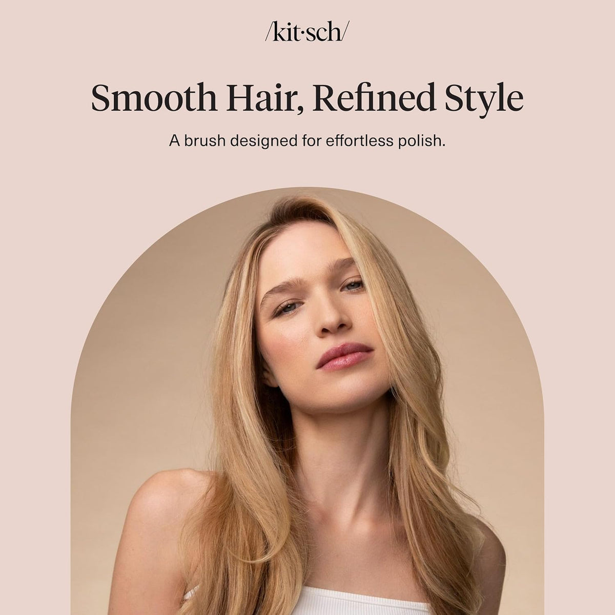 Kitsch Smooth & Polish Hair Brushes For Women and Men - Terracotta | Hairbrush For Women | Dual Bristle Detangler Brush – Vegan Boar & Nylon Hair Brush w/ Cushioned Pad for Scalp Massage
