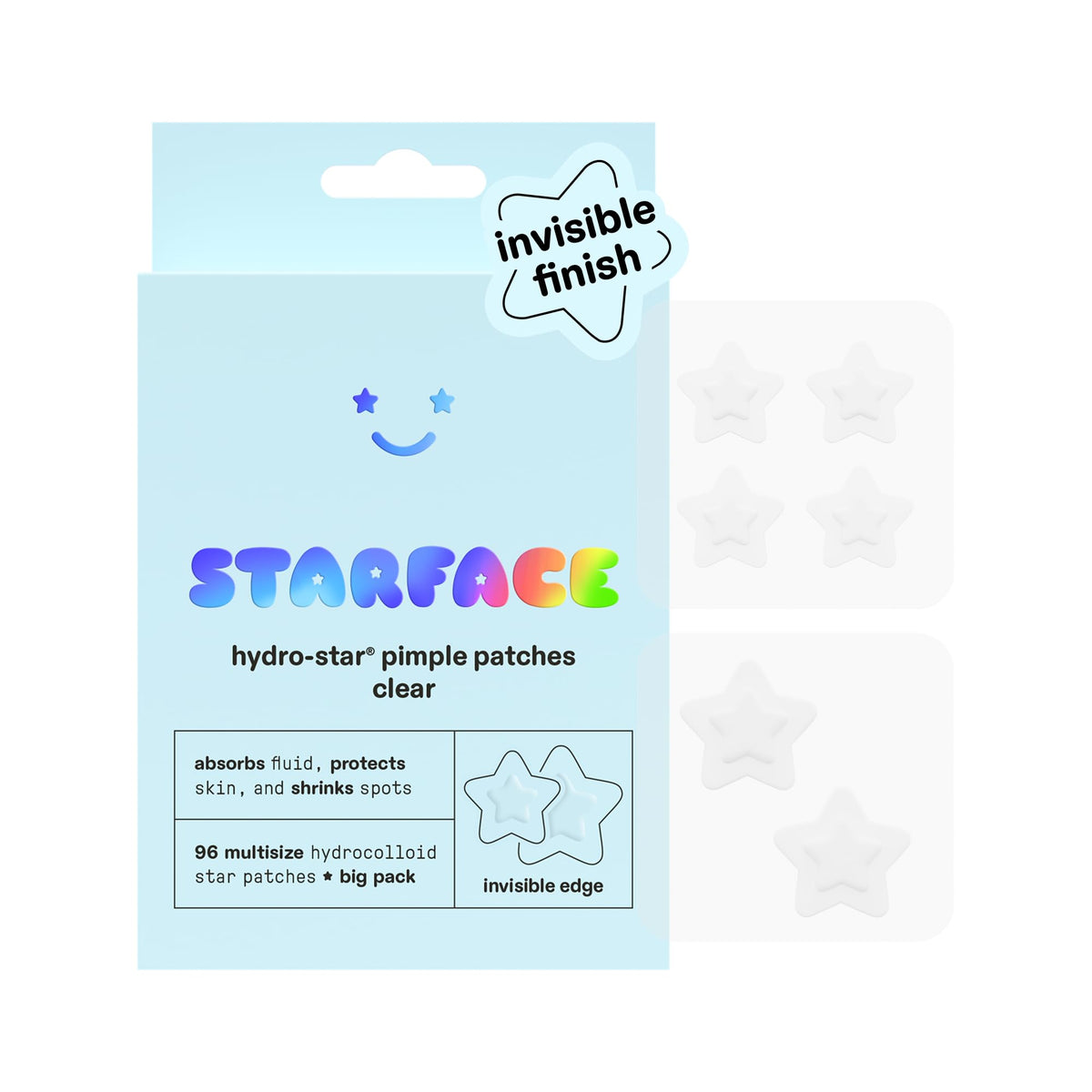 Starface HydroStar Pink Hydrocolloid Star-Shaped Pimple Patch Refill, 36 ct